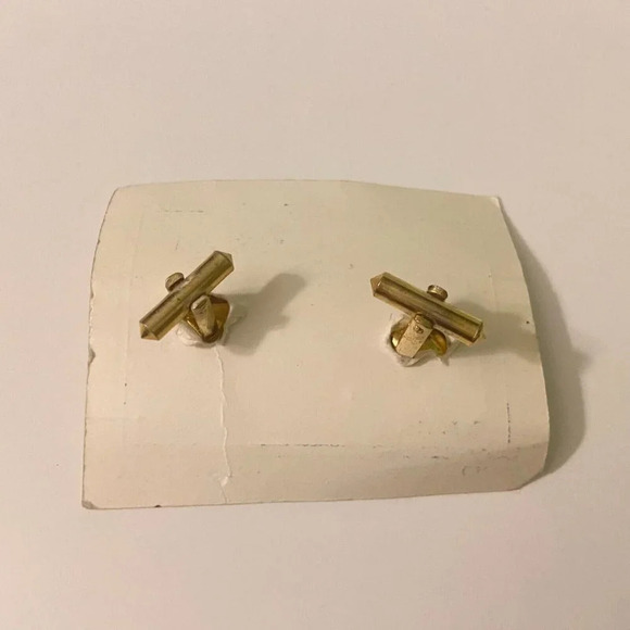 Vintage Lot of 2 Stone Cuff Links Eagle  Hand Made in India - Picture 10 of 14